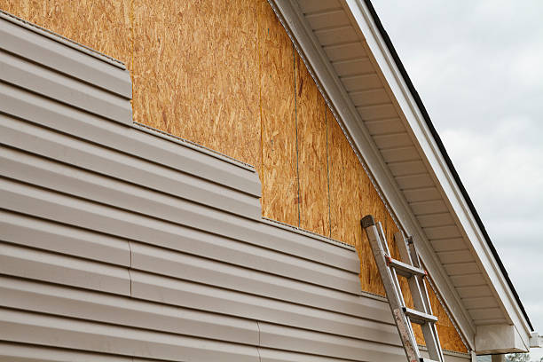 Professional Siding Repair technician working in Thurmond, NC